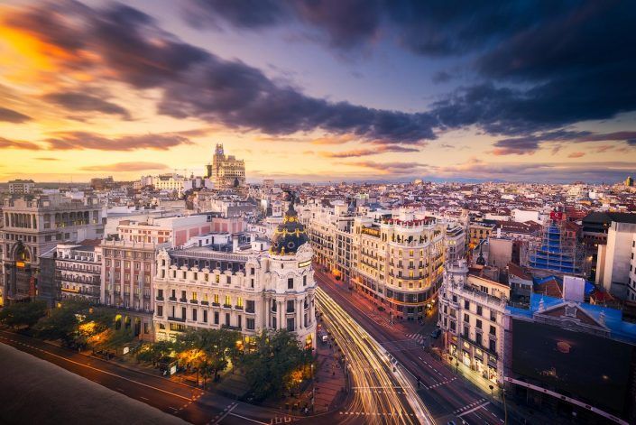 atardecer circulo bellas artes madrid